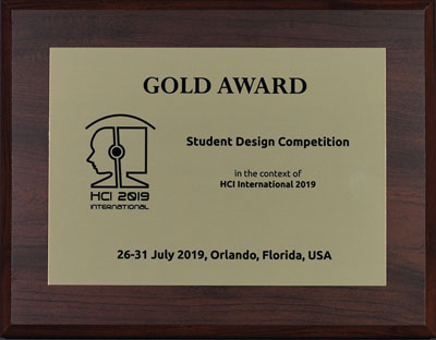 Student Design Competition GOLD Award. Details in text following the image.