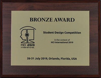 Student Design Competition BRONZE Award. Details in text following the image.